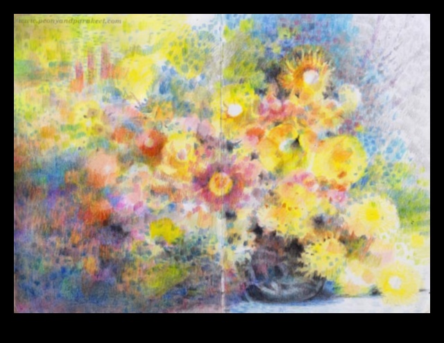 אימפרסיוניזם בעיפרון צבעוני: לכידת מהות עם גוונים רכים