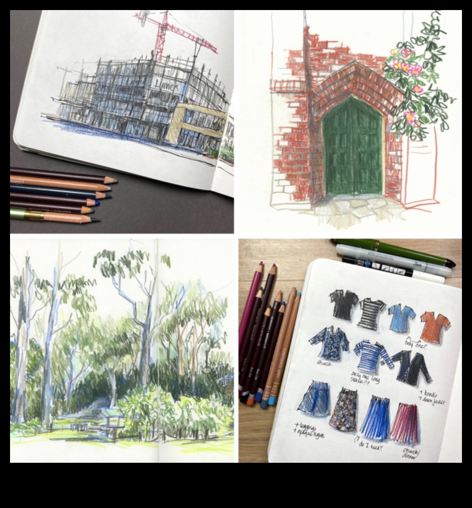 רישומי עיפרון צבעוניים מרשימים מסע חזותי 5 נועזים ויפים: רישומי עיפרון צבעוניים מרהיבים עם השפעה