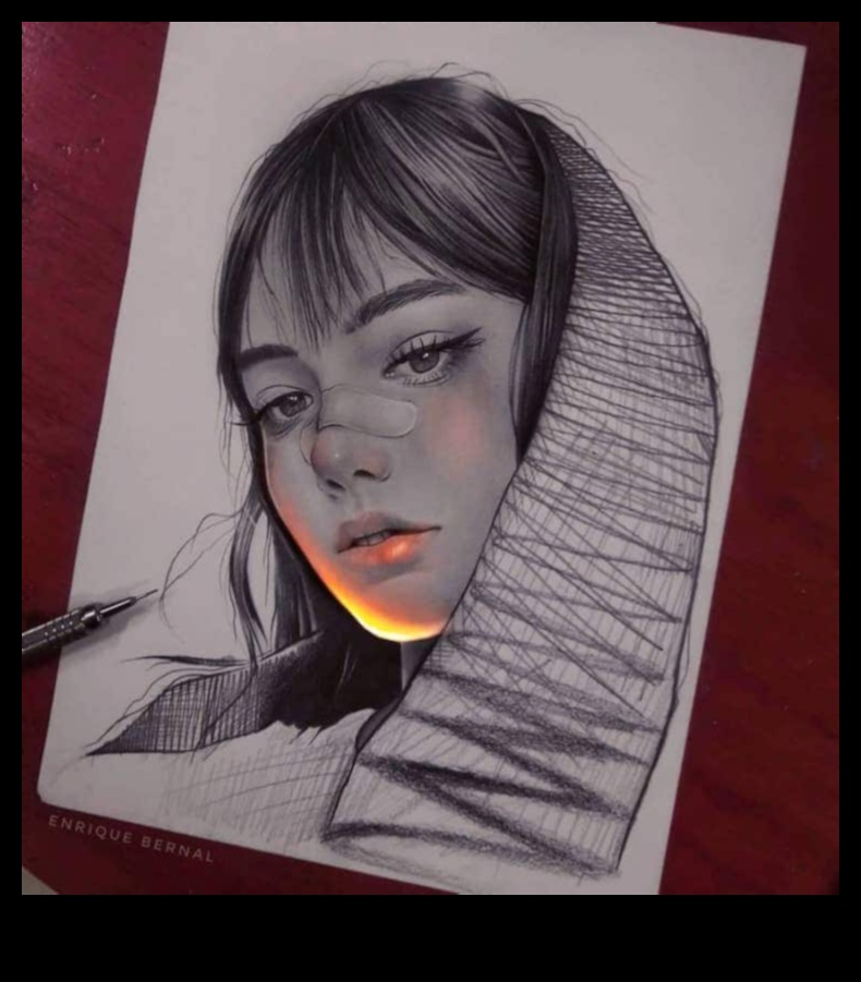 ציור בעיפרון לוכד את האור 4 משחק האור: השגת זוהר בציורי עיפרון צבעוניים