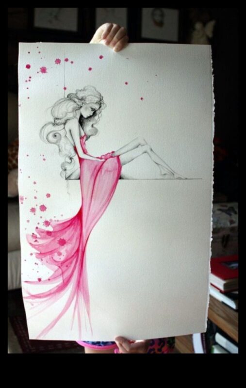 מעבר לריאליזם: ביטויים מופשטים באמנות עיפרון בצבעי מים