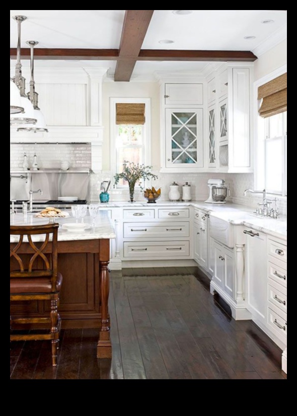 עיצוב מטבח בסגנון קוטג' לקסם מוזר